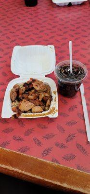 Kids meal, Teriyaki chicken, fried rice and kids coke