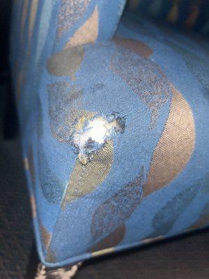 Hole in chair