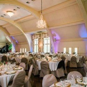 Ballroom can seat up to 200 and has a dance floor for your event! Call us for a tour anytime! :)