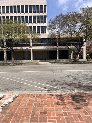 Street parking and open outdoor area