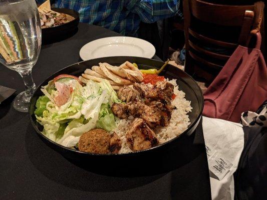 Warm grilled chicken bowl