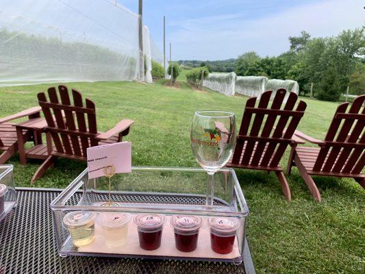 Tasting flight - 5 varieties, $7