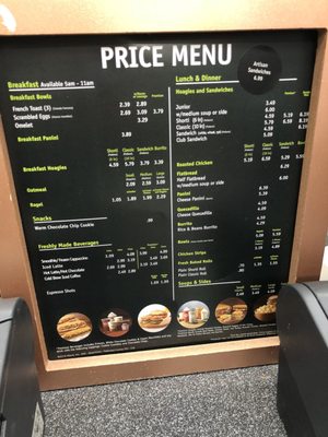 Menu! This sets Wawa apart, their made to order food selections... plus it tastes good most of the time!