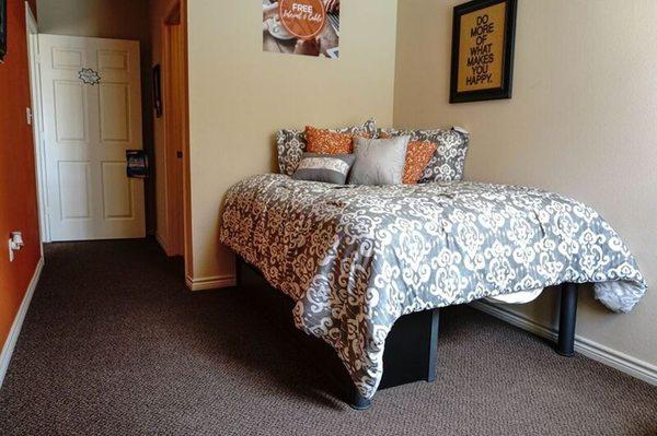 Fully furnished, full size beds, and decent size rooms!