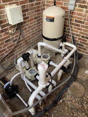 Newly installed equipment and optimized plumbing