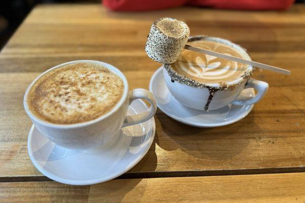 Crème Brûlée Latte & Campfire Latte