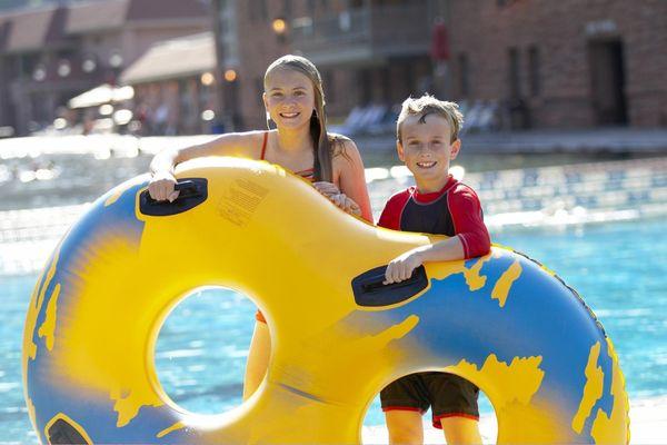 Family fun in the World's Largest Hot Springs Pool