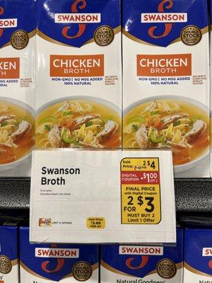 Chicken broth on sale!