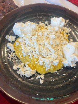 Mamaliga (polenta) Polenta with Feta Cheese and Sour Cream