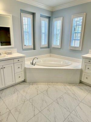 Master bath new tile