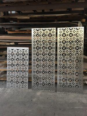 Custom deco aluminum panels water jet