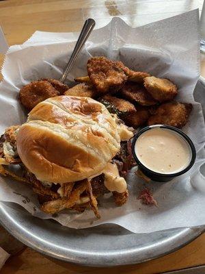 Campfire Stack with Stack'd Fried Pickles