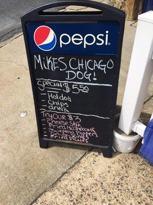 Outside Signage (Mike's Chicago Dog and More: Asheboro, NC)