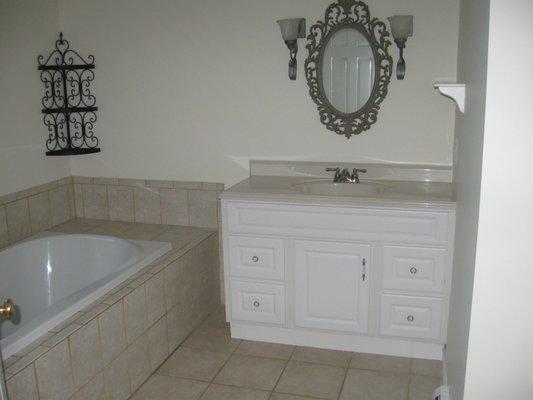 bathroom renovation with soaker tub !nice ..