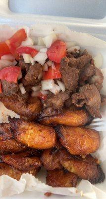 Suya and plantains