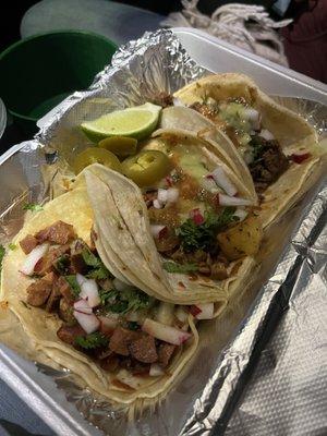 Al Pastor Taco Chorizo Taco Steak Taco