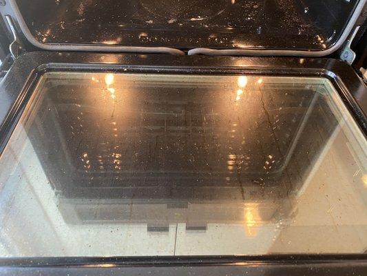 Top oven before cleaning