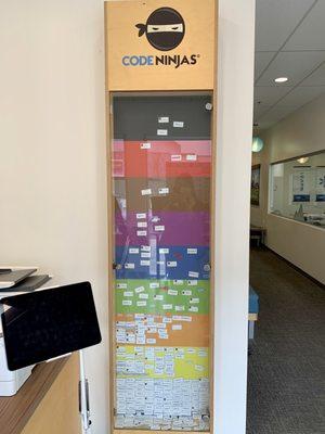 Code Ninja Belt System (brown belts can code their own programs)