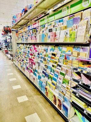 Very nice greeting card section...