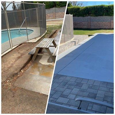 Pavers and concrete stain