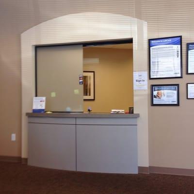 The sign-in area.