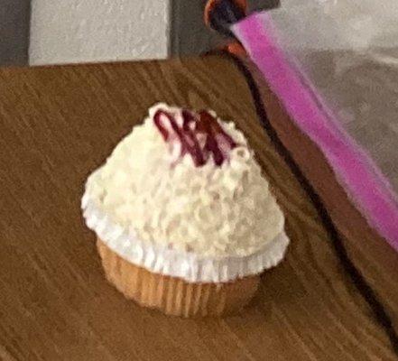 White chocolate raspberry cupcake!