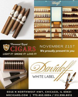 We are now Davidoff White Label Account!! That means we will have all your favorite davidoff in our beautiful humidor.