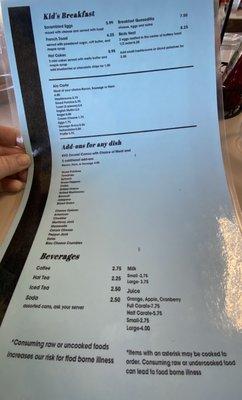 2nd side of menu