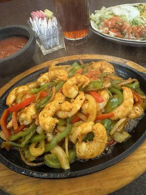 Shrimp fajitas