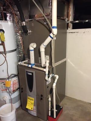 Asamoah Heat and Air - We performed a complete change out that included a 98% efficiency York furnace, a vertical coil and a ...