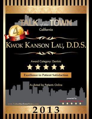 Talk of the Town - Excellence in Patient Satisfaction 2013