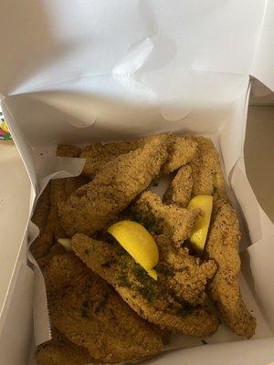 Family Combo - catfish. Cooked and seasoned well