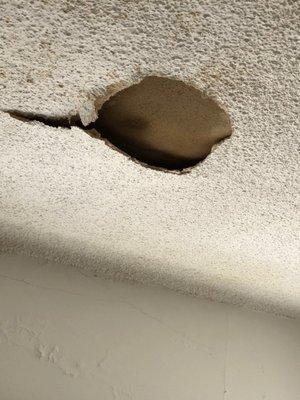 Ceiling caved in