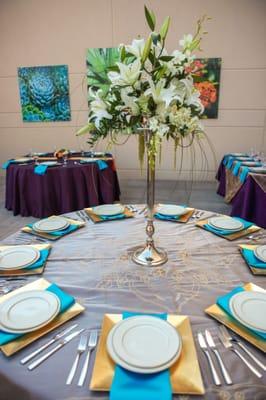 Any event, from weddings to receptions to family & formal dinners--we can help you create a beautiful ambiance!