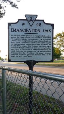 Emancipation Oak Historical Marker