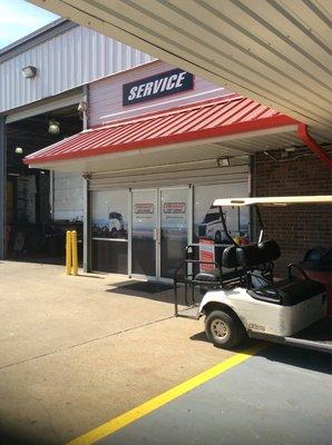 Service entrance to Premier Truck Group.