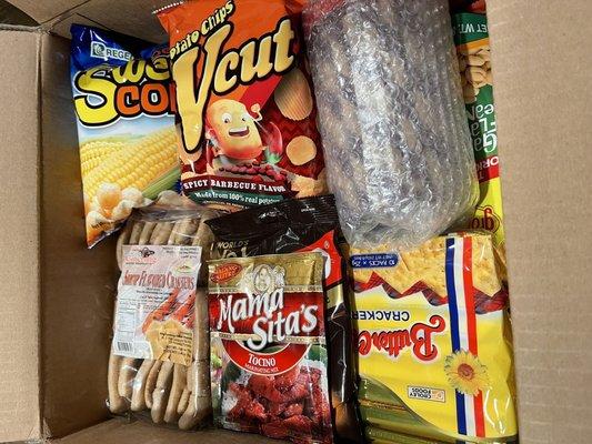 My Filipino snacks are always neatly packed!