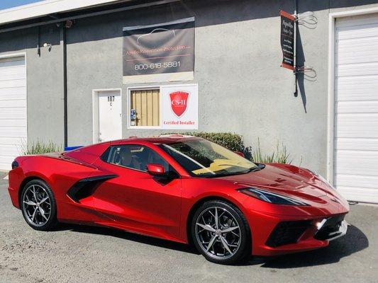 2022 Chevrolet Corvette Stingray C8. CS-II Titanium ceramic coating after heavy cleanup.