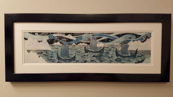 Blue frame for my viking long ships