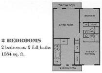 Two bedroom floor plan