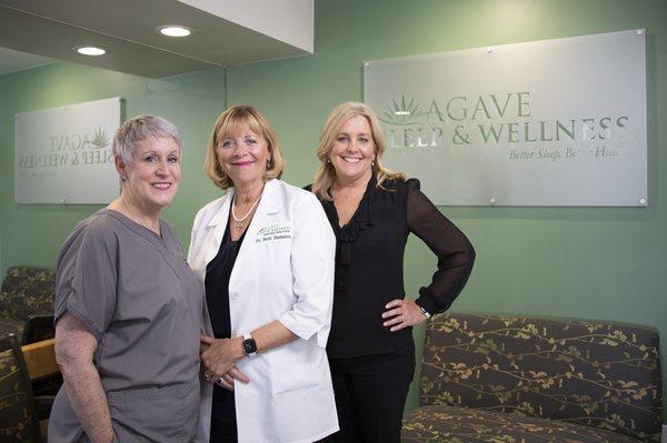 From left to right: Elizabeth, Dr. Beth Hamann, and Wende.