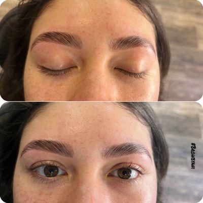 Lamination can make your eyebrows look fuller and give you more definition, wakeup and no makeup