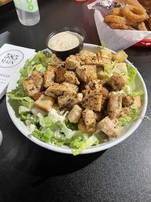 Caesar salad with chicken.