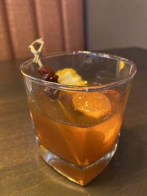 Old Fashioned with David E Double Oak Whiskey