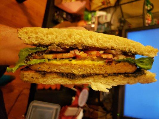 Vegan "Chicken" Sandwich, I mourn for it