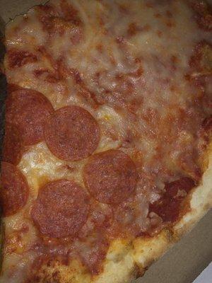 Half and half pizza and pepperoni