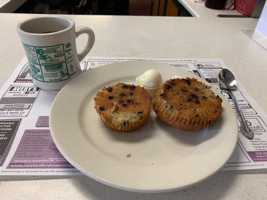 The best Grilled corn muffin and coffee anywhere!