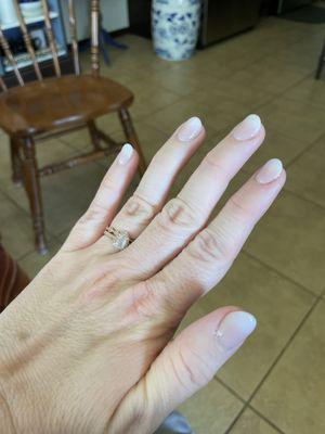 Tried something new for a family wedding...    Hanh created the most elegant way I have ever had my nails done.  Love, love, love!