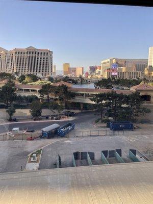 View from room overlooking Bellagio