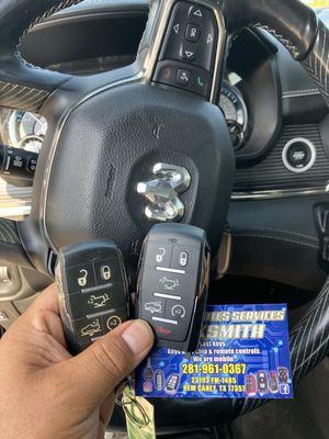 Extra key fob for a 2023 dodge ram